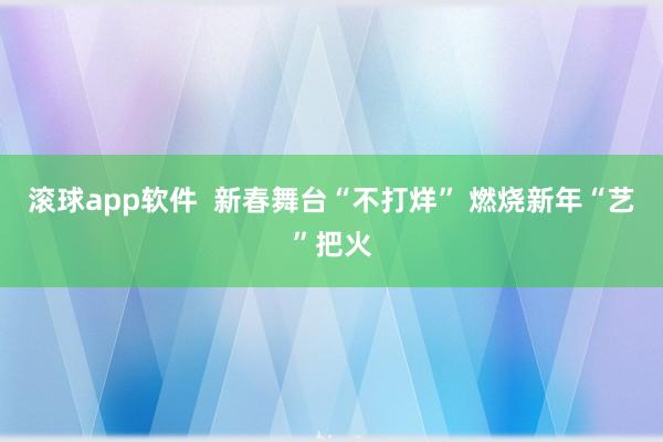 滚球app软件  新春舞台“不打烊” 燃烧新年“艺”把火