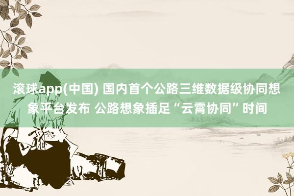 滚球app(中国) 国内首个公路三维数据级协同想象平台发布 公路想象插足“云霄协同”时间