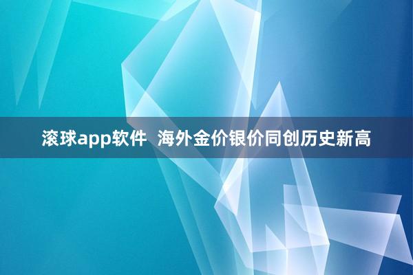 滚球app软件  海外金价银价同创历史新高