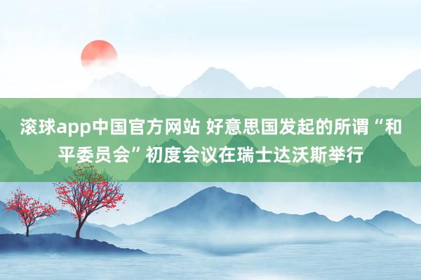 滚球app中国官方网站 好意思国发起的所谓“和平委员会”初度会议在瑞士达沃斯举行