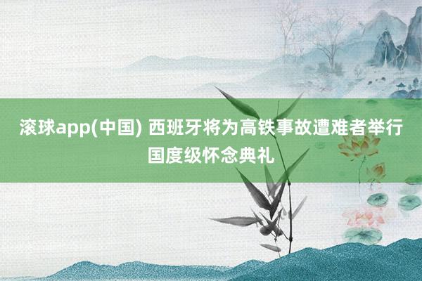 滚球app(中国) 西班牙将为高铁事故遭难者举行国度级怀念典礼