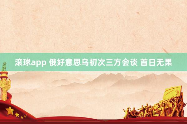 滚球app 俄好意思乌初次三方会谈 首日无果
