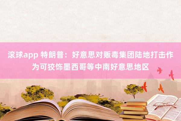 滚球app 特朗普：好意思对贩毒集团陆地打击作为可狡饰墨西哥等中南好意思地区