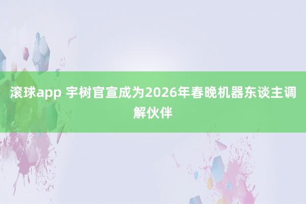 滚球app 宇树官宣成为2026年春晚机器东谈主调解伙伴