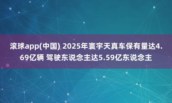 滚球app(中国) 2025年寰宇天真车保有量达4.69亿辆 驾驶东说念主达5.59亿东说念主