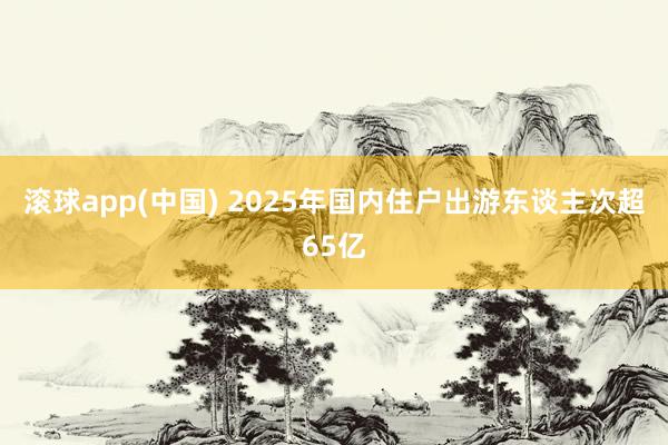 滚球app(中国) 2025年国内住户出游东谈主次超65亿