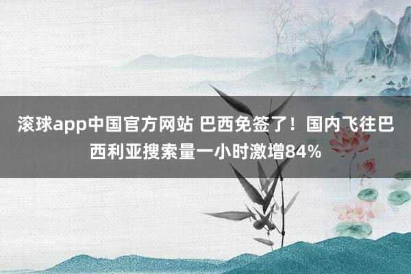 滚球app中国官方网站 巴西免签了！国内飞往巴西利亚搜索量一小时激增84%