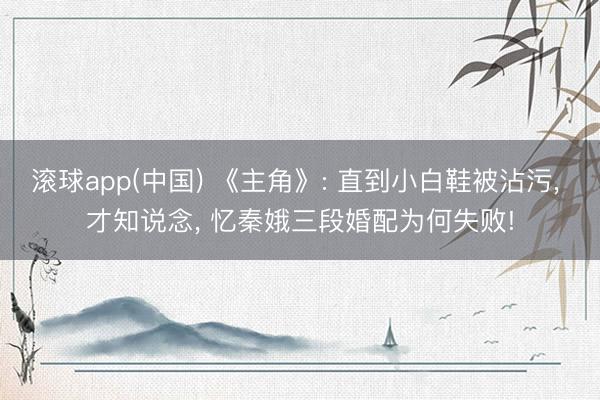 滚球app(中国) 《主角》: 直到小白鞋被沾污， 才知说念， 忆秦娥三段婚配为何失败!