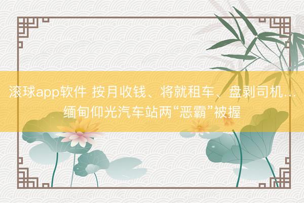 滚球app软件 按月收钱、将就租车、盘剥司机…缅甸仰光汽车站两“恶霸”被握
