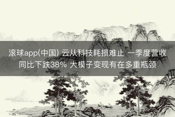 滚球app(中国) 云从科技耗损难止 一季度营收同比下跌38% 大模子变现有在多重瓶颈