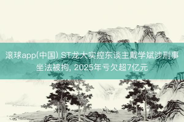 滚球app(中国) ST龙大实控东谈主戴学斌涉刑事坐法被拘， 2025年亏欠超7亿元