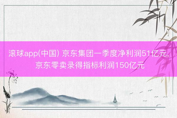 滚球app(中国) 京东集团一季度净利润51亿元， 京东零卖录得指标利润150亿元