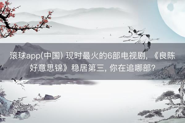 滚球app(中国) 现时最火的6部电视剧， 《良陈好意思锦》稳居第三， 你在追哪部?