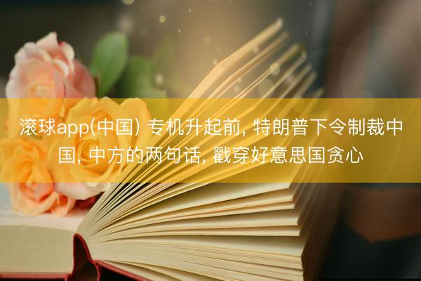 滚球app(中国) 专机升起前， 特朗普下令制裁中国， 中方的两句话， 戳穿好意思国贪心
