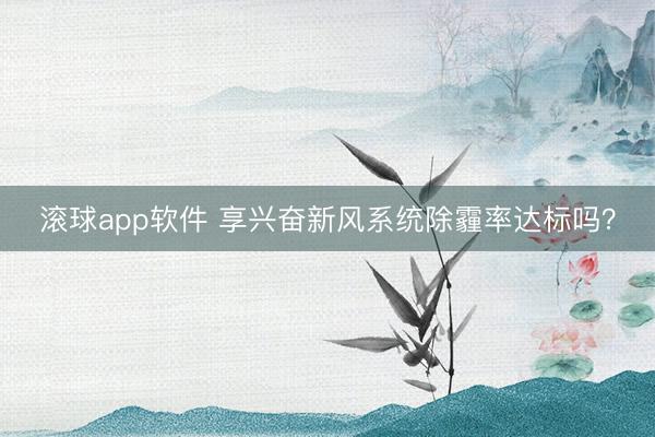 滚球app软件 享兴奋新风系统除霾率达标吗？