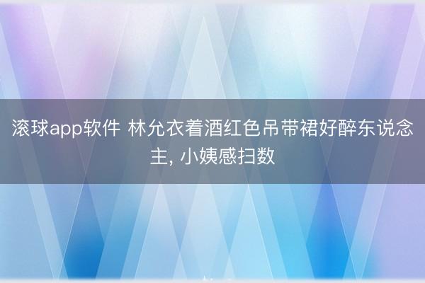 滚球app软件 林允衣着酒红色吊带裙好醉东说念主，<a href=