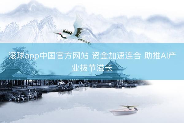 滚球app中国官方网站 资金加速连合 助推AI产业拔节滋长