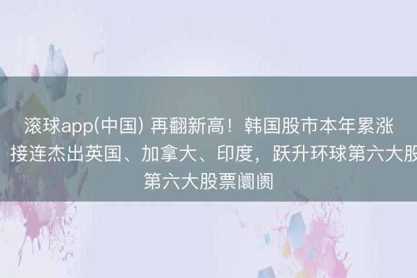 滚球app(中国) 再翻新高！韩国股市本年累涨108%，接连杰出英国、加拿大、印度，跃升环球第六大股票阛阓