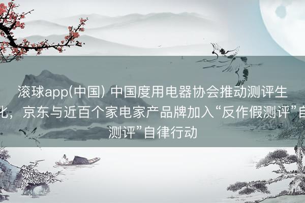 滚球app(中国) 中国度用电器协会推动测评生态表率化，京东与近百个家电家产品牌加入“反作假测评”自律行动