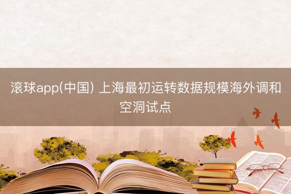 滚球app(中国) 上海最初运转数据规模海外调和空洞试点