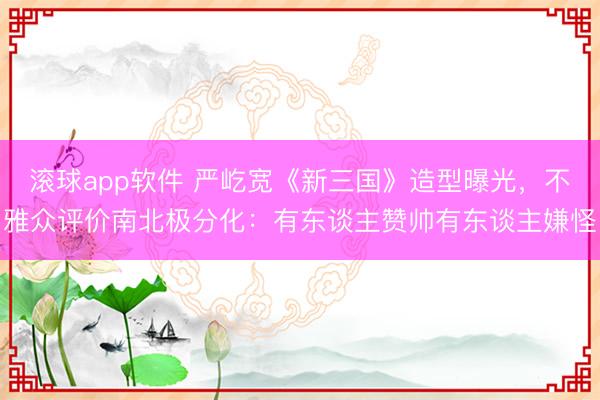 滚球app软件 严屹宽《新三国》造型曝光，不雅众评价南北极分化：有东谈主赞帅有东谈主嫌怪