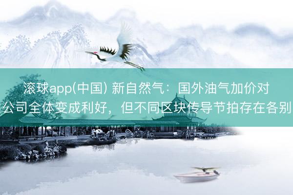 滚球app(中国) 新自然气：国外油气加价对公司全体变成利好，但不同区块传导节拍存在各别